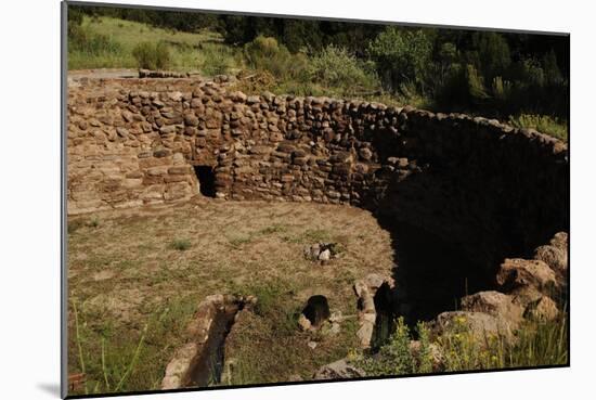 USA, Near Los Alamos, New Mexico, Bandelier National Monument, Big Kiva-null-Mounted Giclee Print