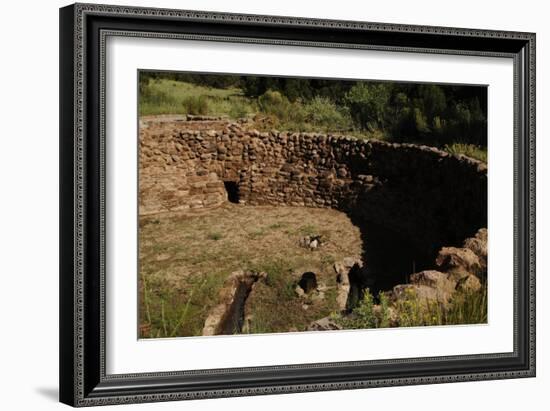 USA, Near Los Alamos, New Mexico, Bandelier National Monument, Big Kiva-null-Framed Giclee Print