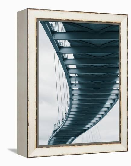 USA, Nebraska, Omaha, Bob Kerrey Pedestrian Bridge Across the Missouri River-Walter Bibikow-Framed Premier Image Canvas
