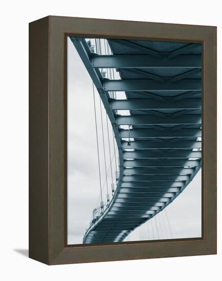 USA, Nebraska, Omaha, Bob Kerrey Pedestrian Bridge Across the Missouri River-Walter Bibikow-Framed Premier Image Canvas