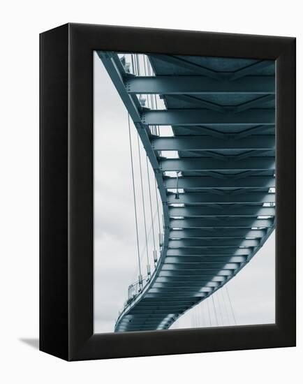 USA, Nebraska, Omaha, Bob Kerrey Pedestrian Bridge Across the Missouri River-Walter Bibikow-Framed Premier Image Canvas