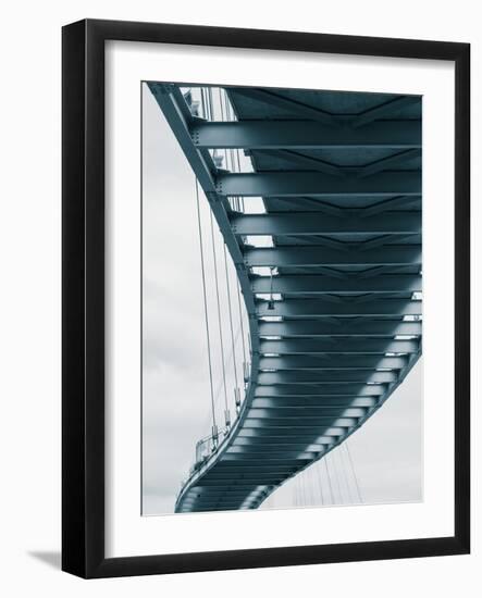 USA, Nebraska, Omaha, Bob Kerrey Pedestrian Bridge Across the Missouri River-Walter Bibikow-Framed Photographic Print