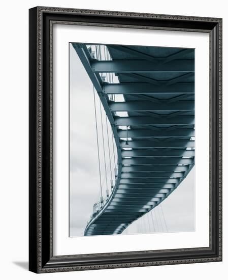 USA, Nebraska, Omaha, Bob Kerrey Pedestrian Bridge Across the Missouri River-Walter Bibikow-Framed Photographic Print