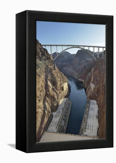 USA, Nevada, Hoover Dam and the Mike O'Callaghan-Pat Tillman Memorial Bridge.-Kevin Oke-Framed Premier Image Canvas