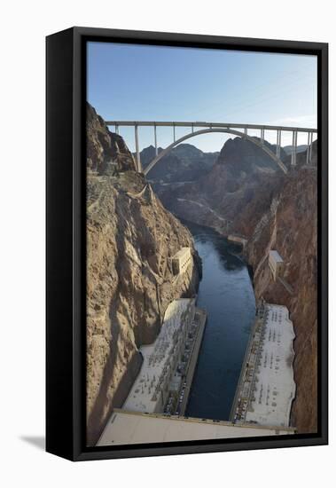 USA, Nevada, Hoover Dam and the Mike O'Callaghan-Pat Tillman Memorial Bridge.-Kevin Oke-Framed Premier Image Canvas