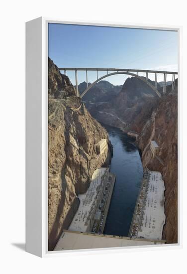 USA, Nevada, Hoover Dam and the Mike O'Callaghan-Pat Tillman Memorial Bridge.-Kevin Oke-Framed Premier Image Canvas