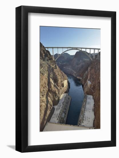 USA, Nevada, Hoover Dam and the Mike O'Callaghan-Pat Tillman Memorial Bridge.-Kevin Oke-Framed Photographic Print