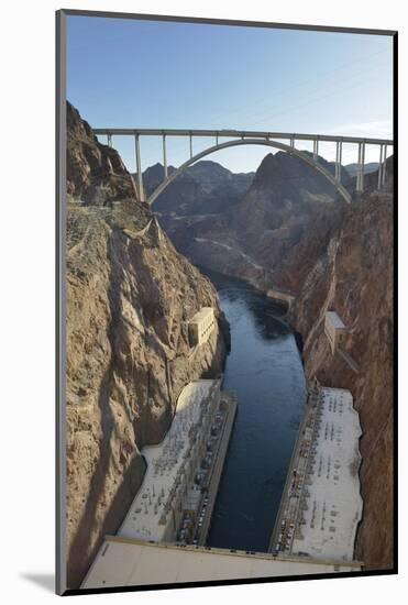 USA, Nevada, Hoover Dam and the Mike O'Callaghan-Pat Tillman Memorial Bridge.-Kevin Oke-Mounted Photographic Print