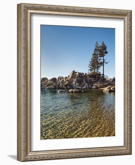 USA, Nevada, Lake Tahoe, Transparent Ripples on the Water at Sand Harbor State Park-Ann Collins-Framed Photographic Print