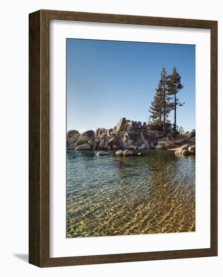 USA, Nevada, Lake Tahoe, Transparent Ripples on the Water at Sand Harbor State Park-Ann Collins-Framed Photographic Print