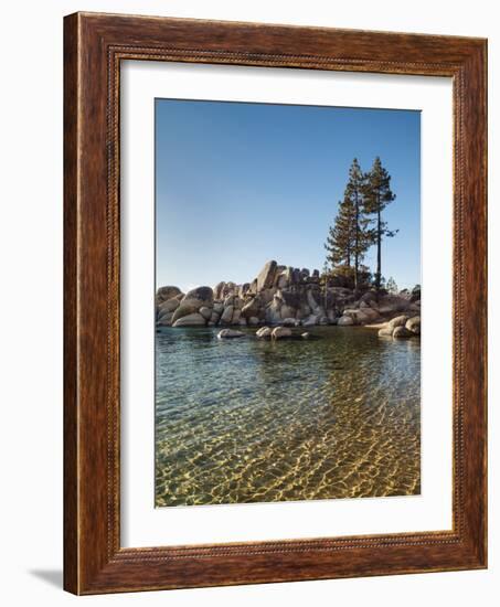 USA, Nevada, Lake Tahoe, Transparent Ripples on the Water at Sand Harbor State Park-Ann Collins-Framed Photographic Print