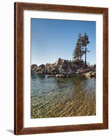 USA, Nevada, Lake Tahoe, Transparent Ripples on the Water at Sand Harbor State Park-Ann Collins-Framed Photographic Print