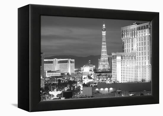 USA, Nevada, Las Vegas. City Buildings at Night-Dennis Flaherty-Framed Premier Image Canvas