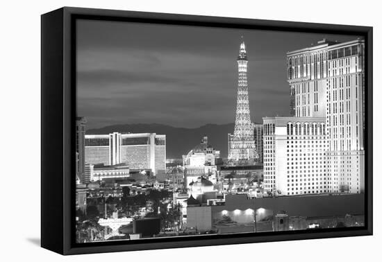 USA, Nevada, Las Vegas. City Buildings at Night-Dennis Flaherty-Framed Premier Image Canvas