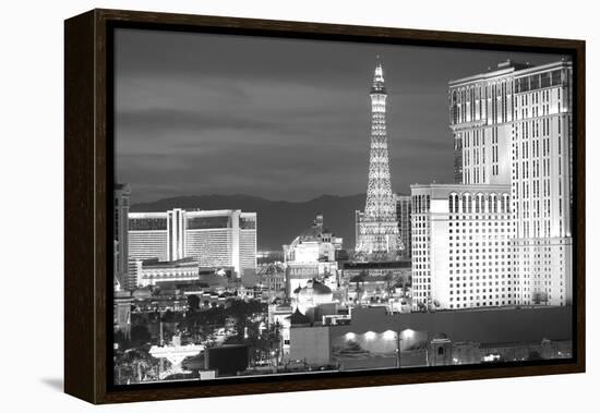 USA, Nevada, Las Vegas. City Buildings at Night-Dennis Flaherty-Framed Premier Image Canvas