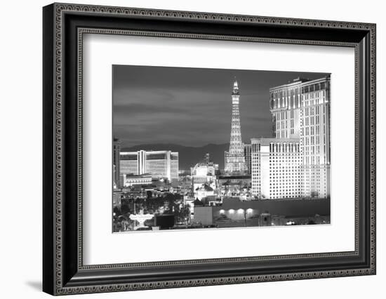 USA, Nevada, Las Vegas. City Buildings at Night-Dennis Flaherty-Framed Premium Photographic Print