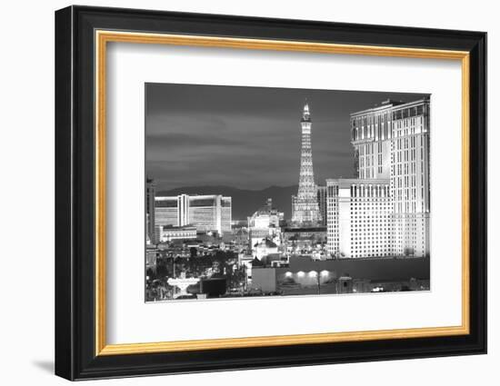 USA, Nevada, Las Vegas. City Buildings at Night-Dennis Flaherty-Framed Premium Photographic Print