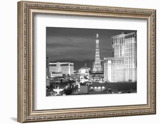 USA, Nevada, Las Vegas. City Buildings at Night-Dennis Flaherty-Framed Photographic Print