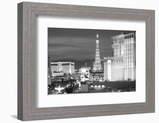 USA, Nevada, Las Vegas. City Buildings at Night-Dennis Flaherty-Framed Photographic Print