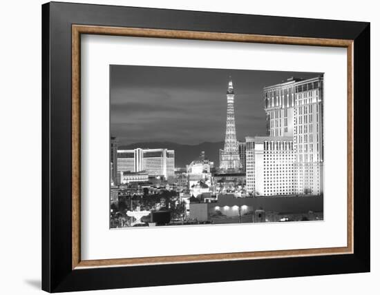 USA, Nevada, Las Vegas. City Buildings at Night-Dennis Flaherty-Framed Photographic Print