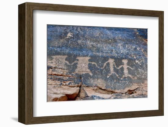 USA, Nevada. Valley of Fire State Park, Human petroglyphs-Kevin Oke-Framed Photographic Print