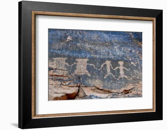 USA, Nevada. Valley of Fire State Park, Human petroglyphs-Kevin Oke-Framed Photographic Print