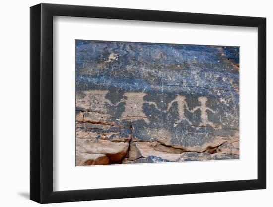 USA, Nevada. Valley of Fire State Park, Human petroglyphs-Kevin Oke-Framed Photographic Print