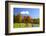 USA, New England, Vermont countryside with curved gravel road fence in Autumn-Sylvia Gulin-Framed Photographic Print