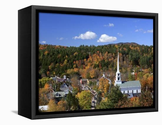 USA, New England, Vermont, Stowe in Autumn /Fall-Michele Falzone-Framed Premier Image Canvas