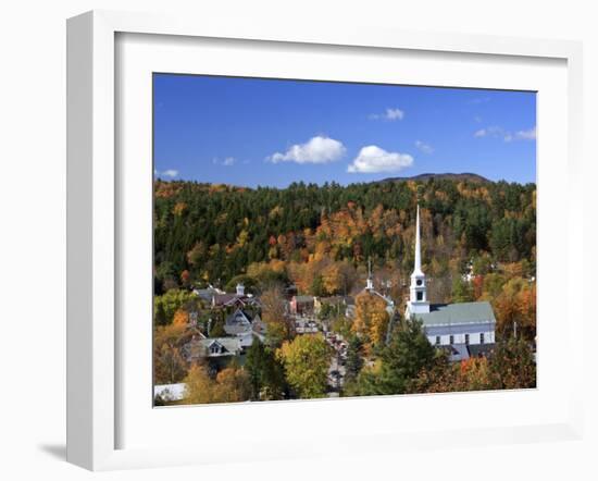 USA, New England, Vermont, Stowe in Autumn /Fall-Michele Falzone-Framed Photographic Print