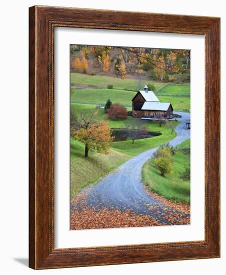 USA, New England, Vermont, Woodstock, Sleepy Hollow Farm in Autumn/Fall-Michele Falzone-Framed Photographic Print