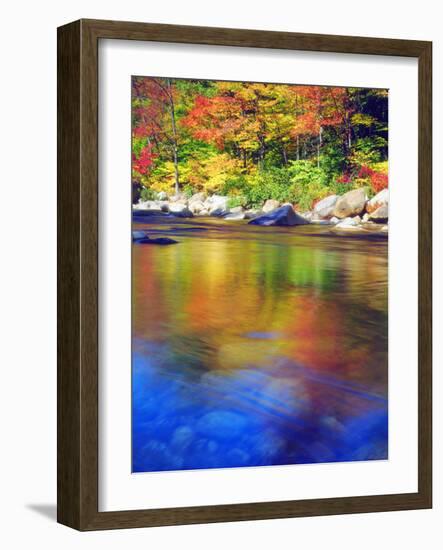 USA, New Hampshire, Autumn Colors Reflecting in the Swift River-Jaynes Gallery-Framed Photographic Print