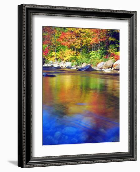 USA, New Hampshire, Autumn Colors Reflecting in the Swift River-Jaynes Gallery-Framed Photographic Print