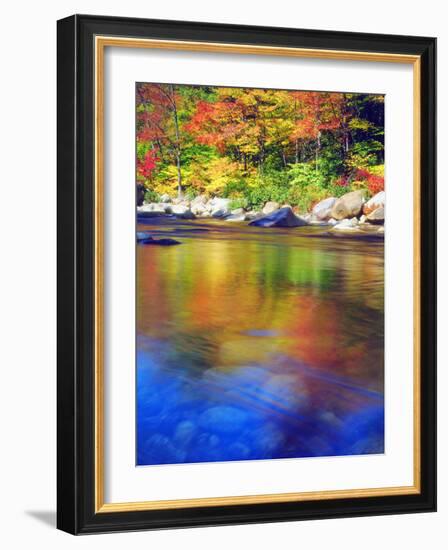 USA, New Hampshire, Autumn Colors Reflecting in the Swift River-Jaynes Gallery-Framed Photographic Print