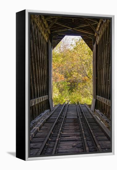 USA, New Hampshire, fall foliage-Alison Jones-Framed Premier Image Canvas