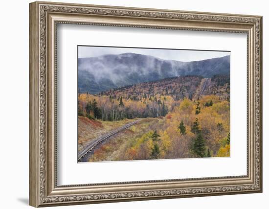 USA, New Hampshire, White Mountains, Bretton Woods, Mount Washington Cog Railway Trestle-Walter Bibikow-Framed Photographic Print