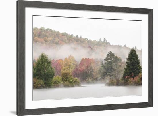 USA, New Hampshire, White Mountains, Fog drifting around Coffin Pond-Ann Collins-Framed Photographic Print