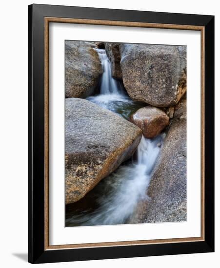 USA, New Hampshire, White Mountains, Lucy Brook flows past granite rock-Ann Collins-Framed Photographic Print