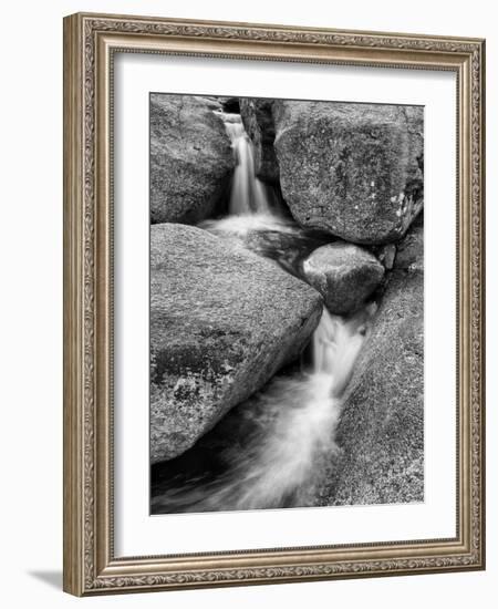 USA, New Hampshire, White Mountains, Lucy Brook flows past granite rock-Ann Collins-Framed Photographic Print