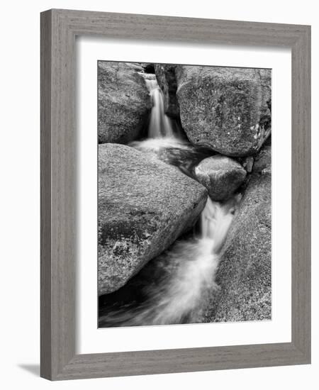 USA, New Hampshire, White Mountains, Lucy Brook flows past granite rock-Ann Collins-Framed Photographic Print