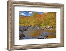 USA, New Hampshire, White Mountains National Forest and Swift River along Highway 112 in Autumn-Sylvia Gulin-Framed Photographic Print