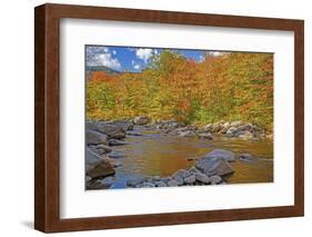 USA, New Hampshire, White Mountains National Forest and Swift River along Highway 112 in Autumn-Sylvia Gulin-Framed Photographic Print