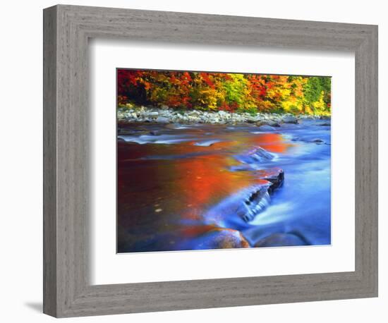 USA, New Hampshire, White Mountains, Swift River in Autumn Colors-Jaynes Gallery-Framed Photographic Print