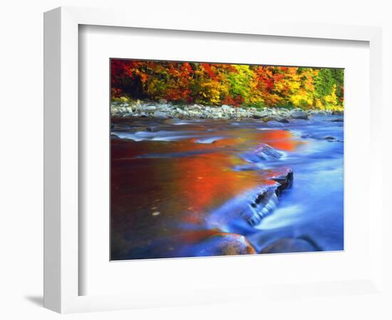 USA, New Hampshire, White Mountains, Swift River in Autumn Colors-Jaynes Gallery-Framed Photographic Print