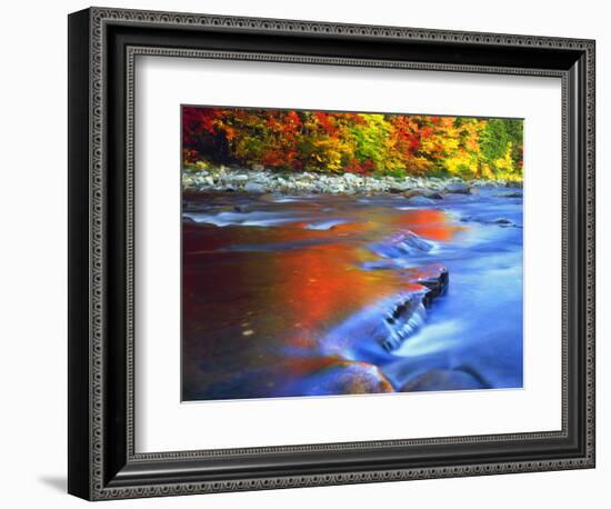 USA, New Hampshire, White Mountains, Swift River in Autumn Colors-Jaynes Gallery-Framed Photographic Print