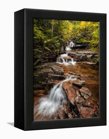 USA, New Hampshire, White Mountains, Vertical panorama of Coliseum Falls-Ann Collins-Framed Premier Image Canvas