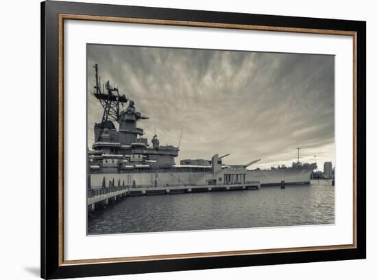 USA, New Jersey, Camden, Battleship Uss New Jersey, Bb62-Walter Bibikow-Framed Photographic Print