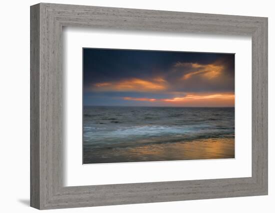 USA, New Jersey, Cape May National Seashore. Overcast sunrise on shore.-Jaynes Gallery-Framed Photographic Print