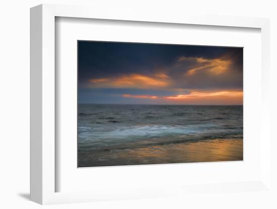 USA, New Jersey, Cape May National Seashore. Overcast sunrise on shore.-Jaynes Gallery-Framed Photographic Print