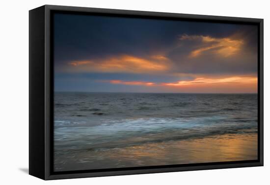 USA, New Jersey, Cape May National Seashore. Overcast sunrise on shore.-Jaynes Gallery-Framed Premier Image Canvas